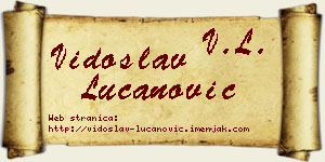 Vidoslav Lučanović vizit kartica